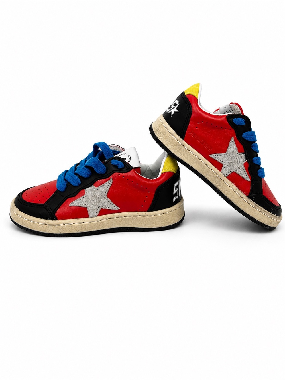 NWT Golden Goose x Bonpoint Sneakers Red Blue Size 22